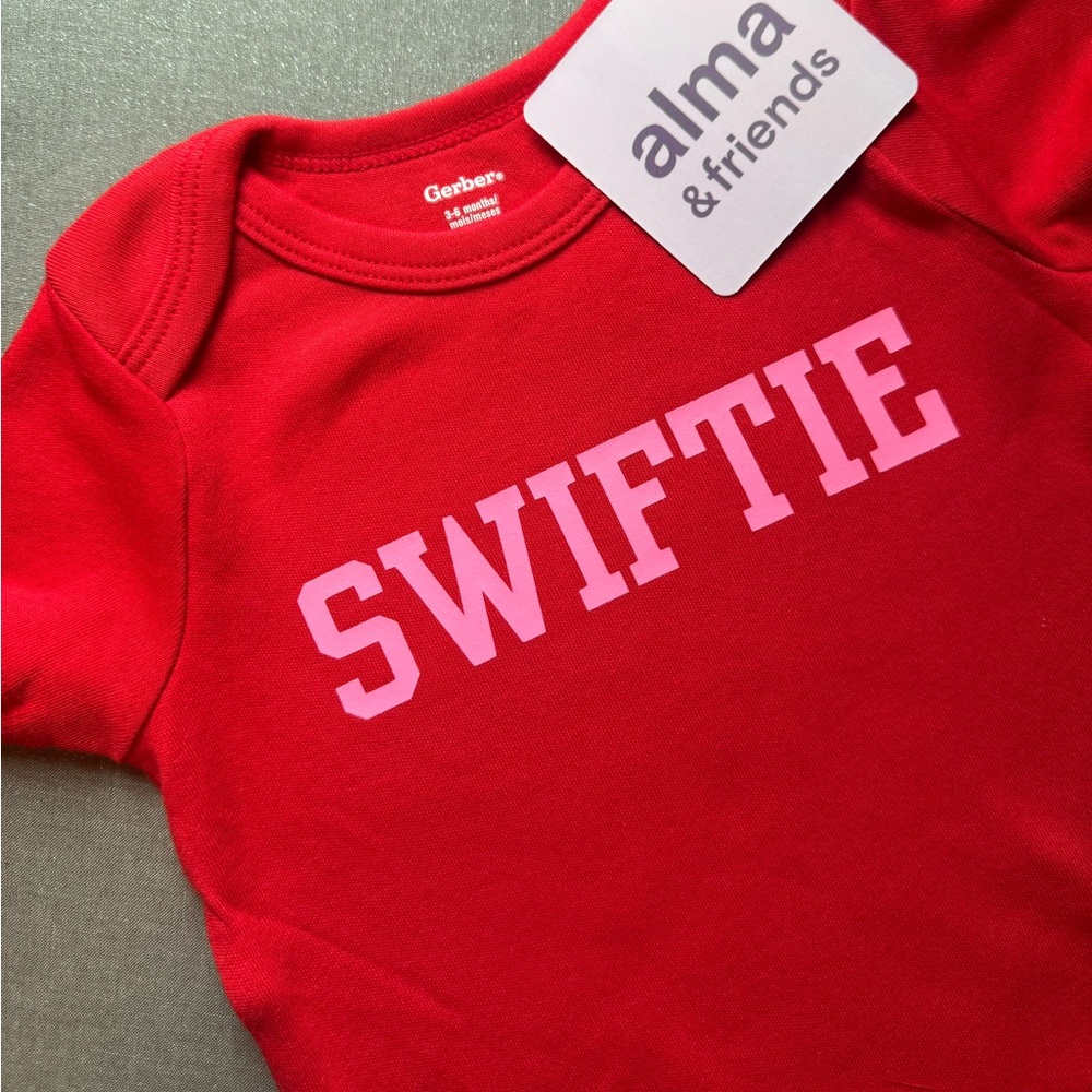 Gerber Red Swiftie Baby Bodysuit 3-6 months new